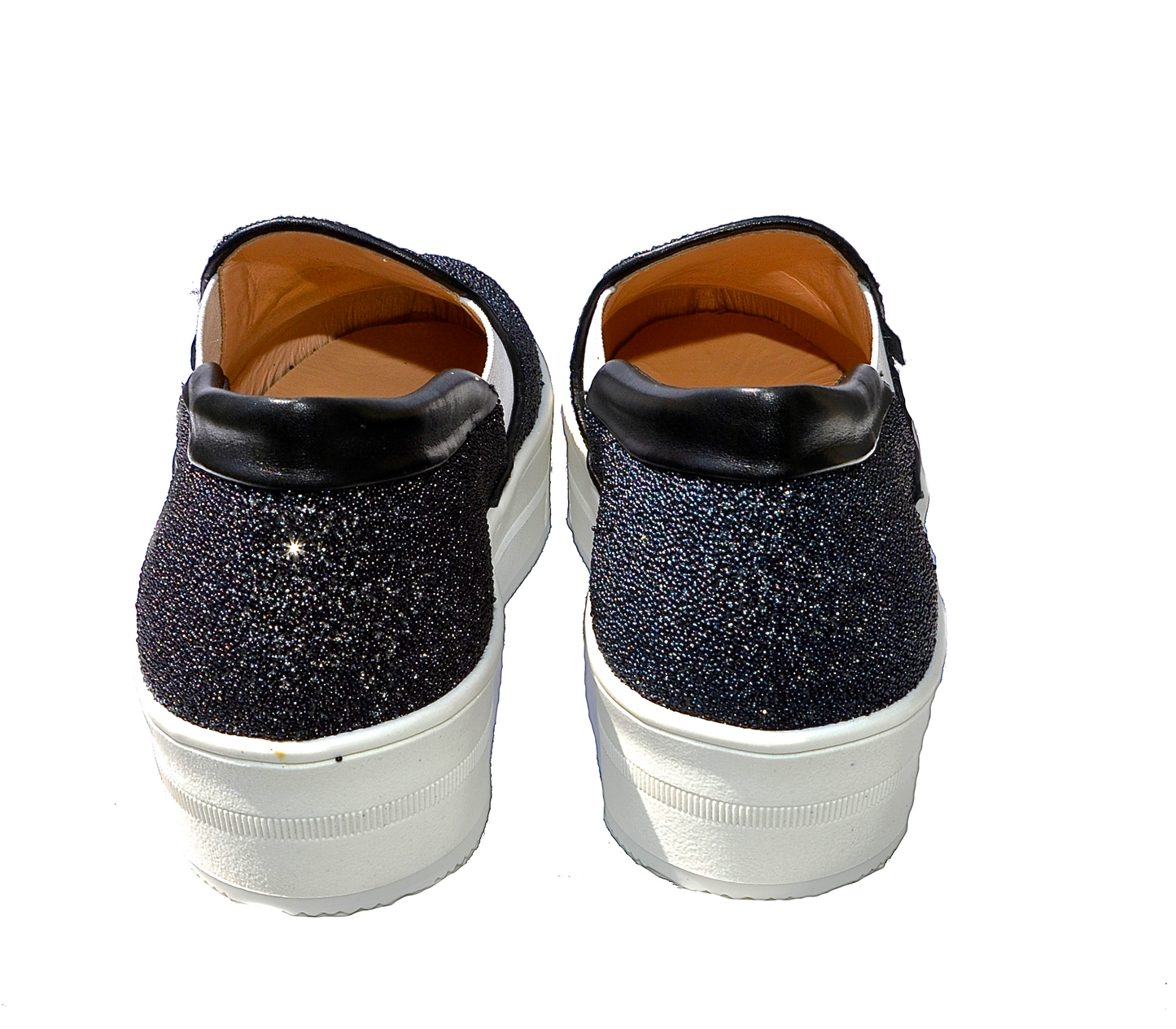 Numeroventuno Sneaker in schwarz mit Glitzersteinen