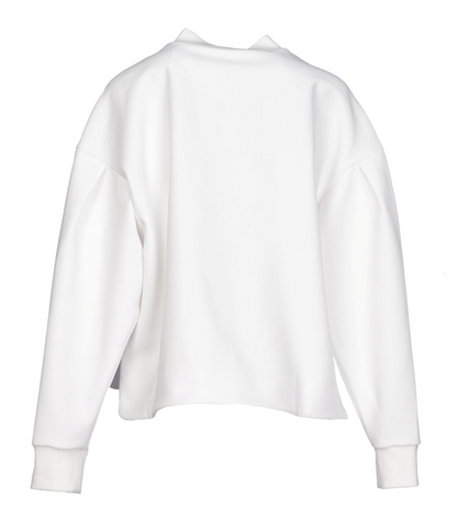 Sweater in weiß mit 3D Muster