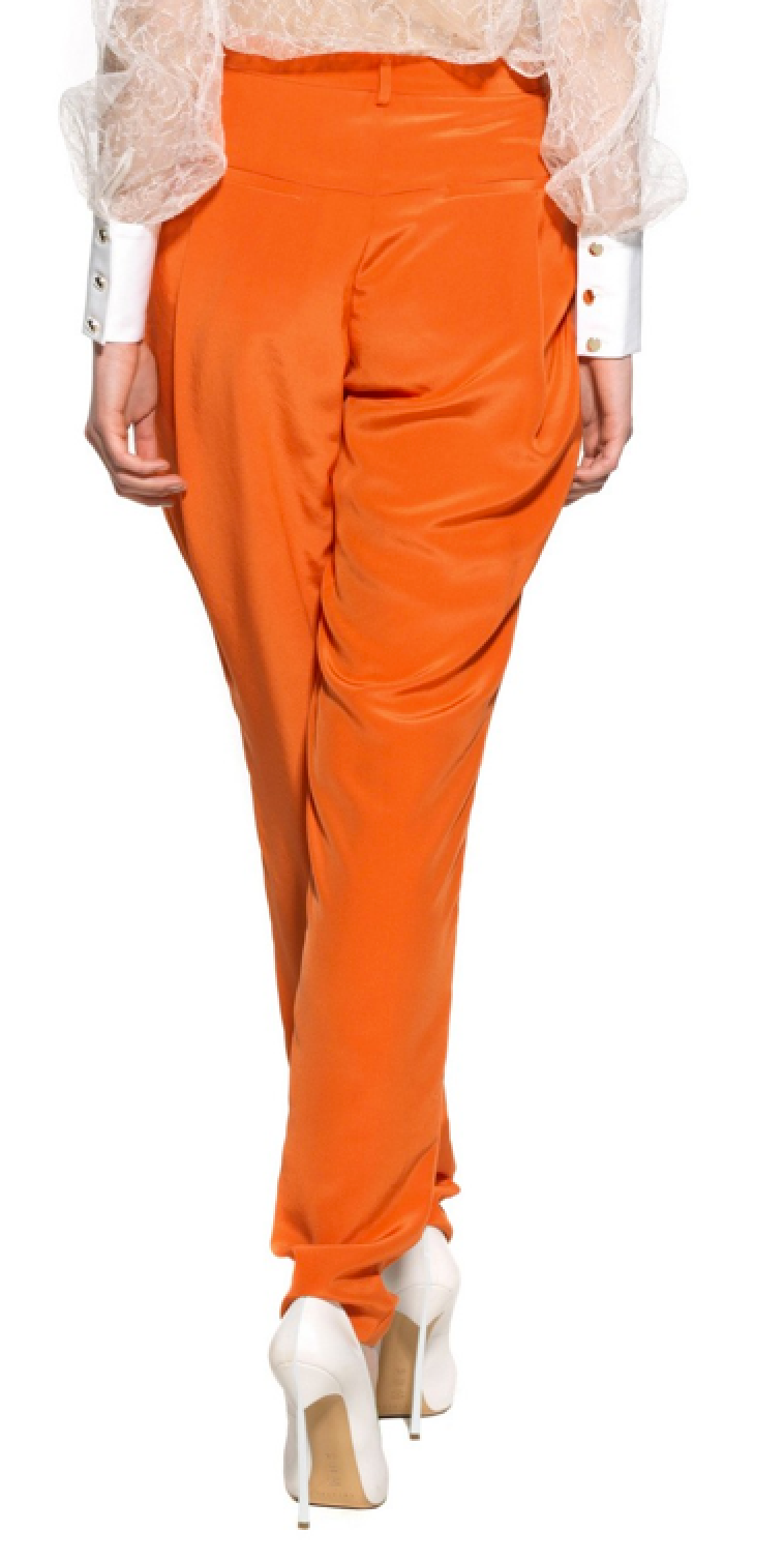 Hose aus Seide in orange